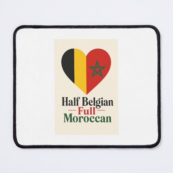 Item preview, Half Belgian Full Moroccan Morocco Diaspora Pride Flag Football designed and sold by BledThreads.