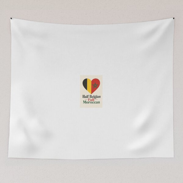 Item preview,  Half Belgian Full Moroccan Morocco Diaspora Pride Flag Football designed and sold by BledThreads.