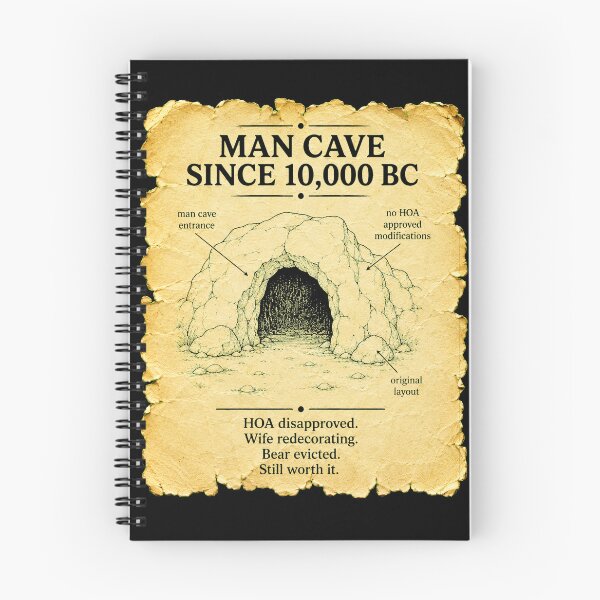 Item preview, Man Cave Since 10000 BC HOA Disapproved Wife Redecorating Bear Evicted Still Worth It Funny Gift designed and sold by Nightarel.