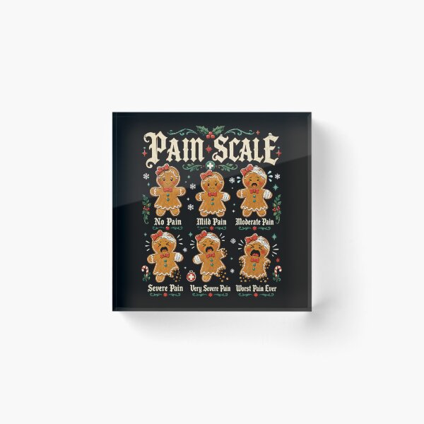 Item preview, Gingerbread Pain Scale Holiday Medical Humor designed and sold by Victor Shadehorn.