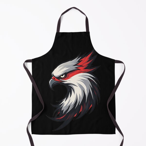 Item preview, Fierce Eagle Hawk Mascot Logo Red White Black designed and sold by UrbanPrts.