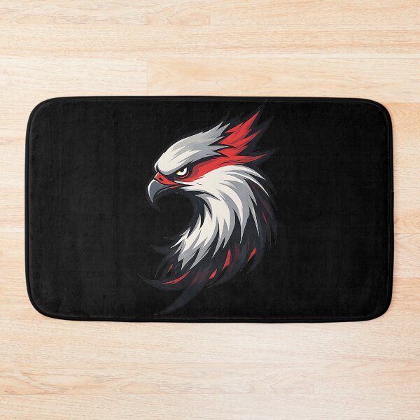 Item preview, Fierce Eagle Hawk Mascot Logo Red White Black designed and sold by UrbanPrts.