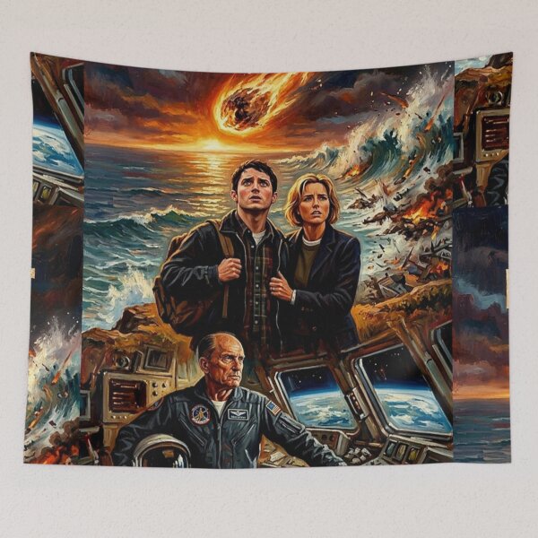 Item preview, Deep Impact Retro Disaster Sci-Fi Apocalypse Tribute Art Movie Poster designed and sold by Art's Diner.