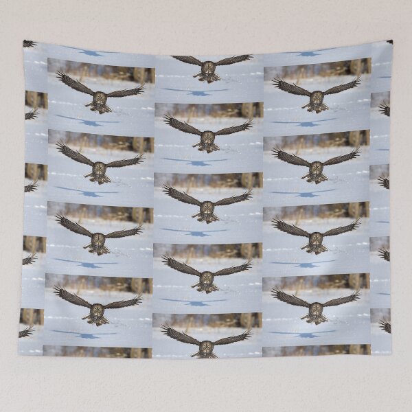 Item preview, Great Grey Owl in flight designed and sold by James Cumming.