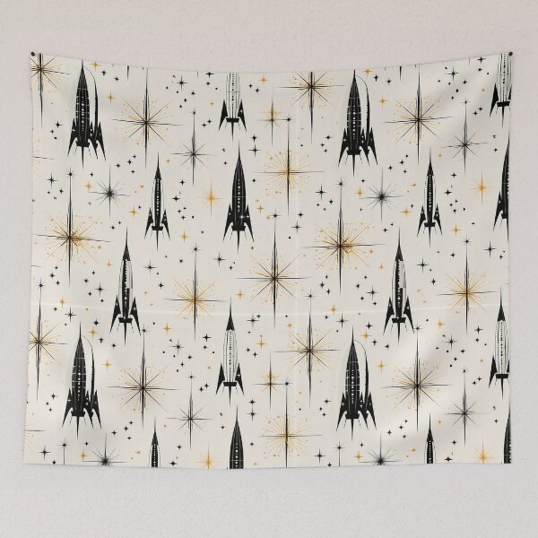 Item preview, Atomic Rocket Pattern – Mid Century Modern Space Age Retro Design designed and sold by Skolyak.
