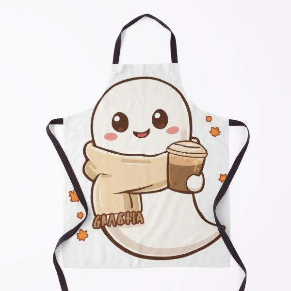 Item preview, Cute Cozy Ghost Coffee Sticker | Kawaii Autumn Ghost with Latte designed and sold by Stylestickers55.
