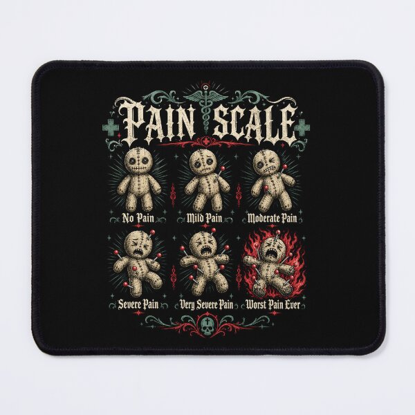 Item preview, Voodoo Doll Pain Scale Gothic Medical Humor designed and sold by Victor Shadehorn.
