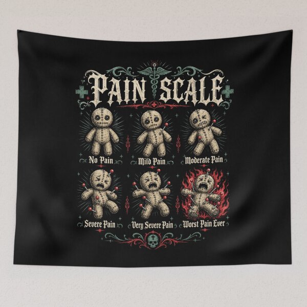 Item preview, Voodoo Doll Pain Scale Gothic Medical Humor designed and sold by Victor Shadehorn.