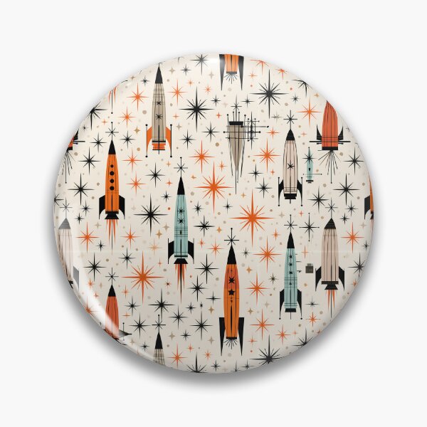 Item preview, Retro Rocket Pattern – Mid Century Modern Atomic Space Age Design designed and sold by Skolyak.