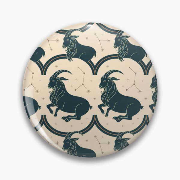 Item preview, Vintage Art Deco Capricorn Celestial Constellation Pattern designed and sold by Midnight Veil Designs.