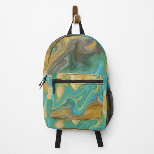 Item preview, Coastal Turquoise & Sand Fluid Art Pattern designed and sold by DesignsbyPheby.