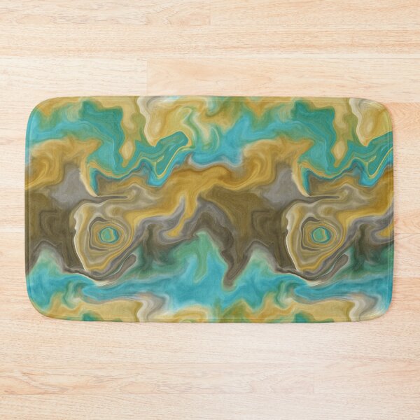 Item preview, Coastal Turquoise & Sand Fluid Art Pattern designed and sold by DesignsbyPheby.