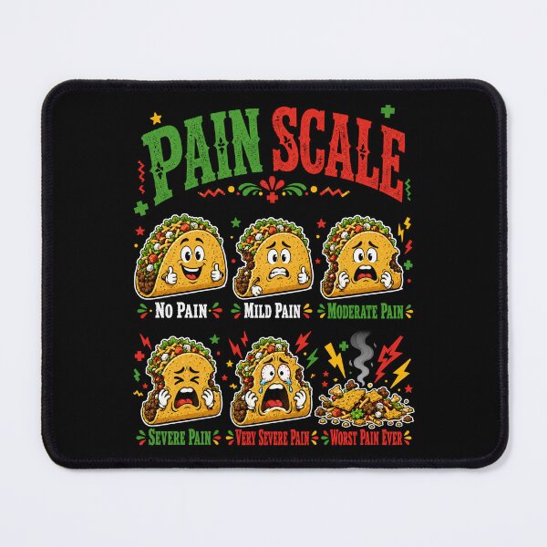 Item preview, Taco Pain Scale Medical Food Humor designed and sold by Victor Shadehorn.