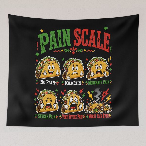 Item preview, Taco Pain Scale Medical Food Humor designed and sold by Victor Shadehorn.