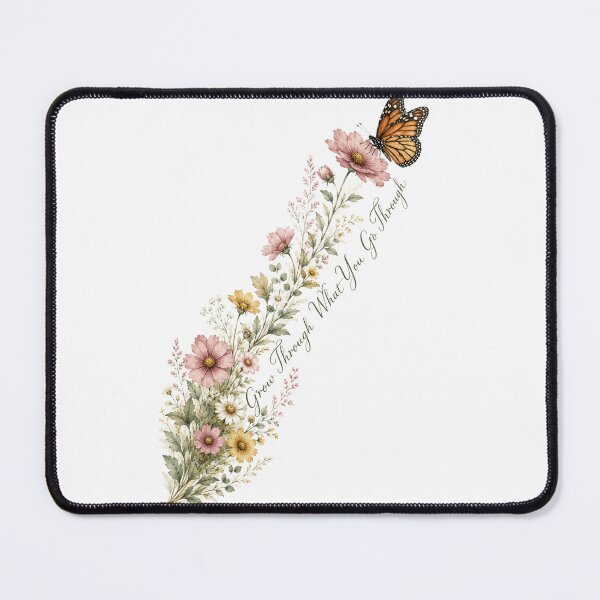 Item preview, Grow Through What You Go Through — Wildflower Butterfly Quote designed and sold by DreamelleStudio.