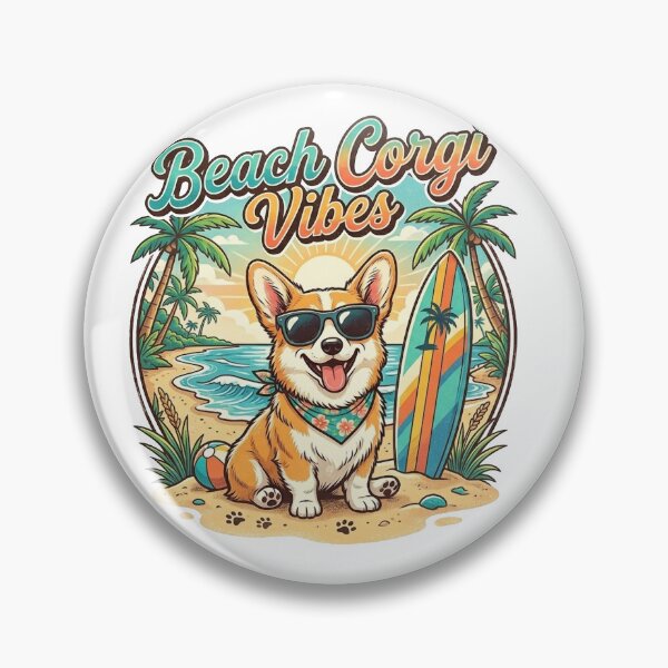 Item preview, Cute Corgi Beach Vibes Shirt, Funny Corgi Sunglasses Summer Tee, Corgi Beach Gift for Dog Lovers and Summer Fans designed and sold by Wearable Canvas...
