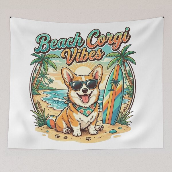 Item preview, Cute Corgi Beach Vibes Shirt, Funny Corgi Sunglasses Summer Tee, Corgi Beach Gift for Dog Lovers and Summer Fans designed and sold by Wearable Canvas...