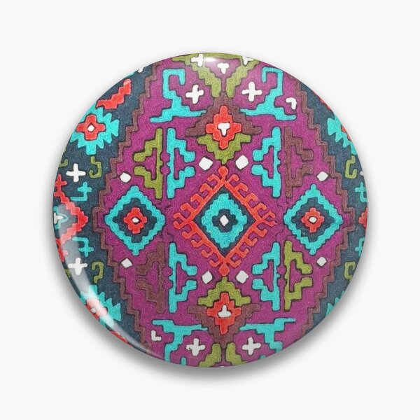 Item preview, Bohemian Kilm Mosaic in Crimson and Teal designed and sold by SpaceBazaar.