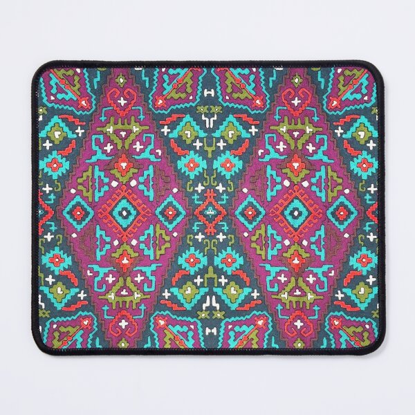 Item preview, Bohemian Kilm Mosaic in Crimson and Teal designed and sold by SpaceBazaar.