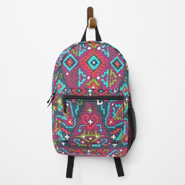 Item preview, Bohemian Kilm Mosaic in Crimson and Teal designed and sold by SpaceBazaar.