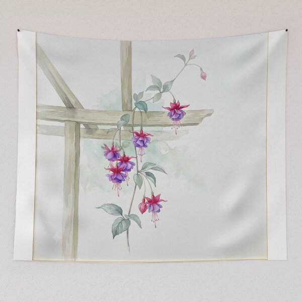 Item preview, Fuchsia 'Dark Eyes' in Wabi-Sabi Watercolor #2 designed and sold by Helios Be. Lavsh.