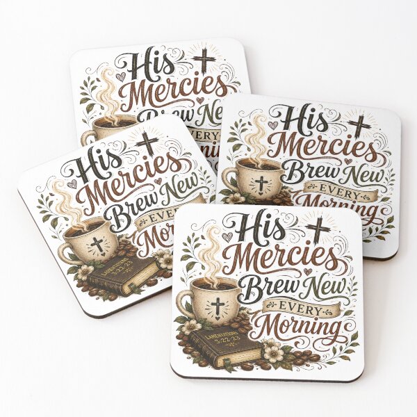 Item preview, His Mercies Brew New Every Morning | Christian Coffee Design designed and sold by ButterflyHolly Resource.