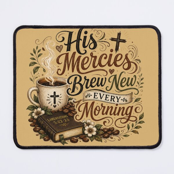 Item preview, His Mercies Brew New Every Morning | Christian Coffee Design designed and sold by ButterflyHolly Resource.