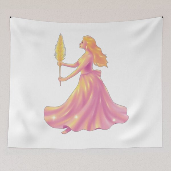 Item preview, Ethereal Magical Lady with Golden Feather designed and sold by DailyDoodlesBySumbul.