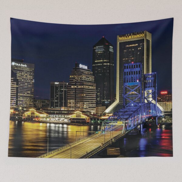 Item preview, Jacksonville's Nighttime Skyline designed and sold by Kay Brewer.
