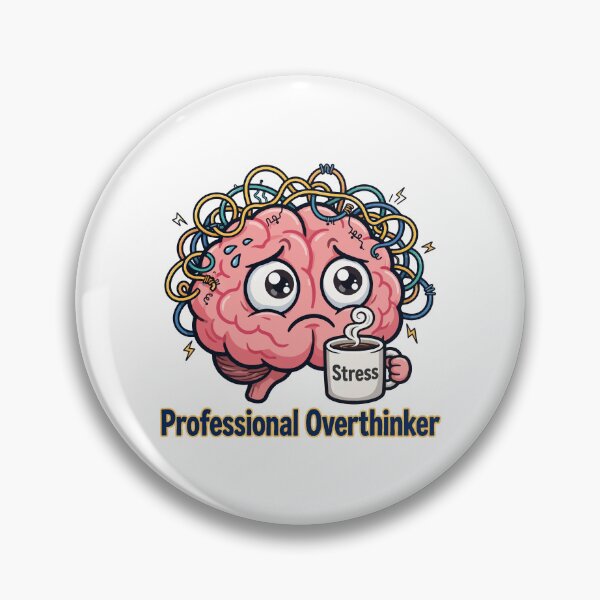 Item preview, funny inappropriate Professional Overthinker Funny Sticker designed and sold by Uglyandcute.