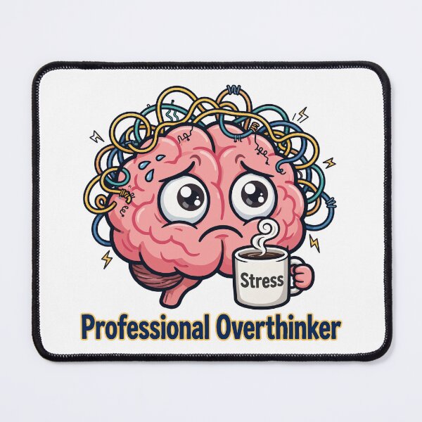 Item preview, funny inappropriate Professional Overthinker Funny Sticker designed and sold by Uglyandcute.