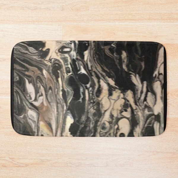 Item preview, Black and Cream Abstract Pour designed and sold by Onelamb.