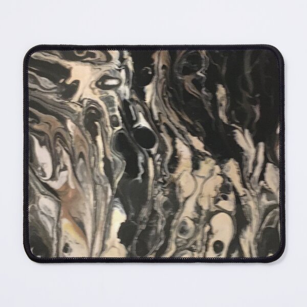 Item preview, Black and Cream Abstract Pour designed and sold by Onelamb.