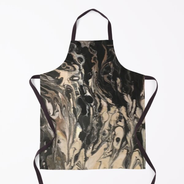 Item preview, Black and Cream Abstract Pour designed and sold by Onelamb.