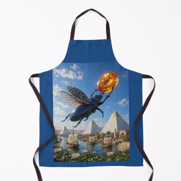 Item preview, Khepri Scarab – Ancient Egyptian Sun God | Sacred Scarab Mythology Art Print designed and sold by TuyaArts.