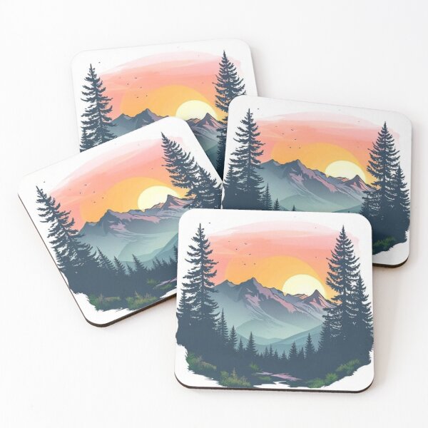 Item preview, Mountain Sunset Nature Forest Hiking Lover designed and sold by BytePrintsCo.