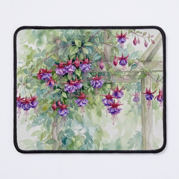 Item preview, Fuchsia 'Dark Eyes' in Wabi-Sabi Watercolor #3 designed and sold by Helios Be. Lavsh.