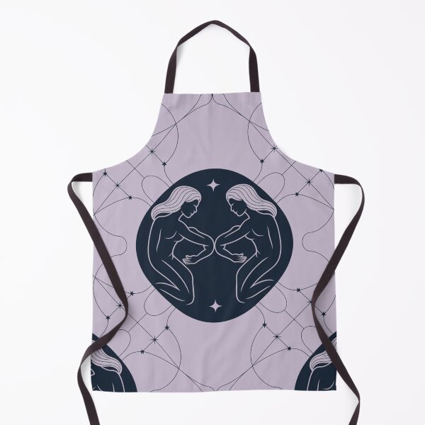 Item preview, Mystical Gemini Twins Zodiac Pattern | Purple Celestial Seamless Repeat designed and sold by Midnight Veil Designs.