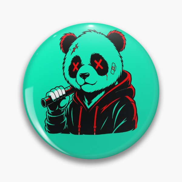 Item preview, Panda Gangster Dark – Mascot Streetwear Hoodie Black and Red designed and sold by RAYBIL.