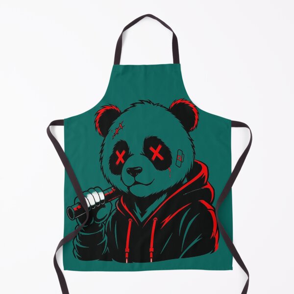 Item preview, Panda Gangster Dark – Mascot Streetwear Hoodie Black and Red designed and sold by RAYBIL.