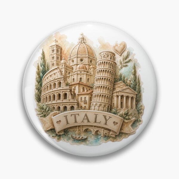 Item preview, Italy Architecture 3D Watercolor – Charming Italian Landmark Travel Art designed and sold by AstraDrip Studio.