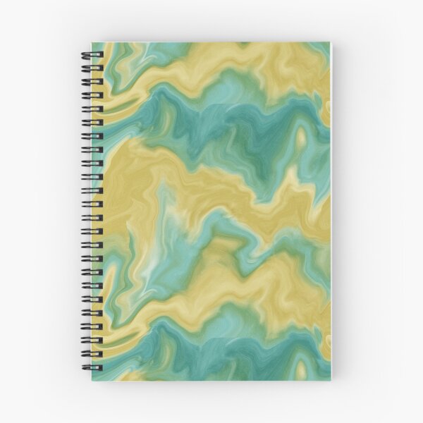 Item preview, Teal and yellow abstract marble pattern designed and sold by DesignsbyPheby.