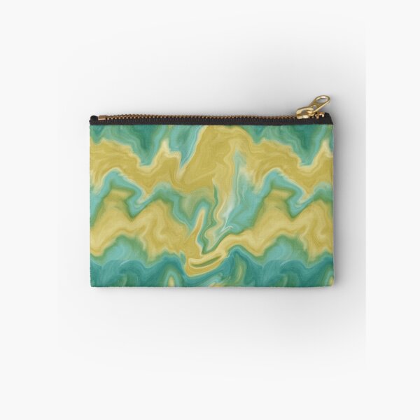 Item preview, Teal and yellow abstract marble pattern designed and sold by DesignsbyPheby.