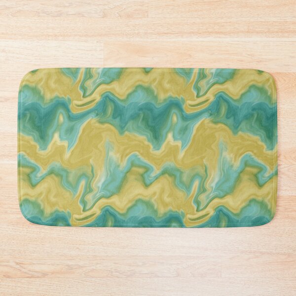 Item preview, Teal and yellow abstract marble pattern designed and sold by DesignsbyPheby.