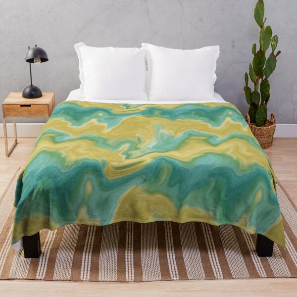 Item preview, Teal and yellow abstract marble pattern designed and sold by DesignsbyPheby.