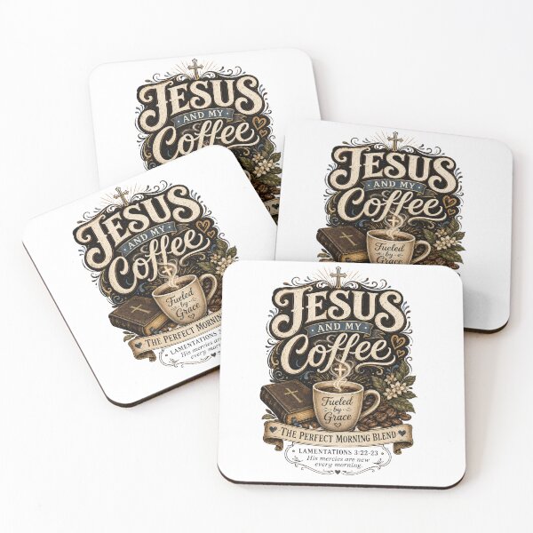 Item preview, Jesus and My Coffee | Christian Coffee Design designed and sold by ButterflyHolly Resource.