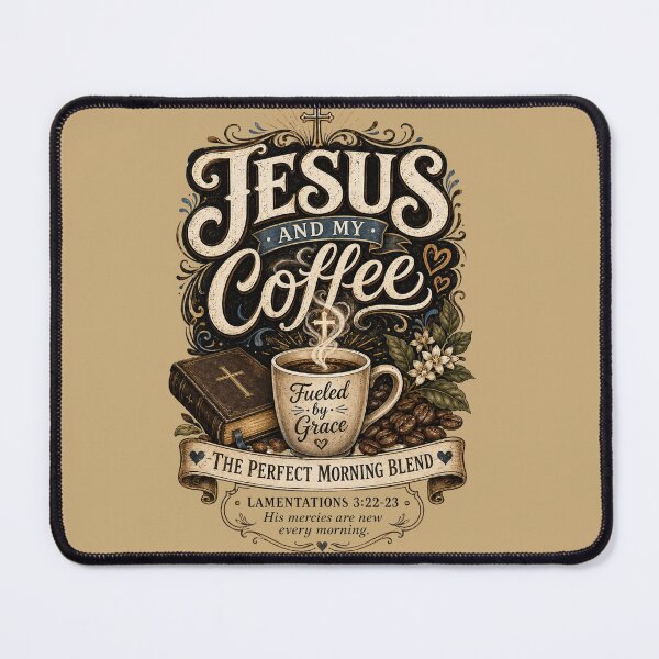 Item preview, Jesus and My Coffee | Christian Coffee Design designed and sold by ButterflyHolly Resource.
