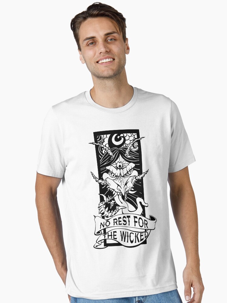 Thumbnail 1 of 7, Essential T-Shirt, No Rest for the Wicked designed and sold by Sojobo.
