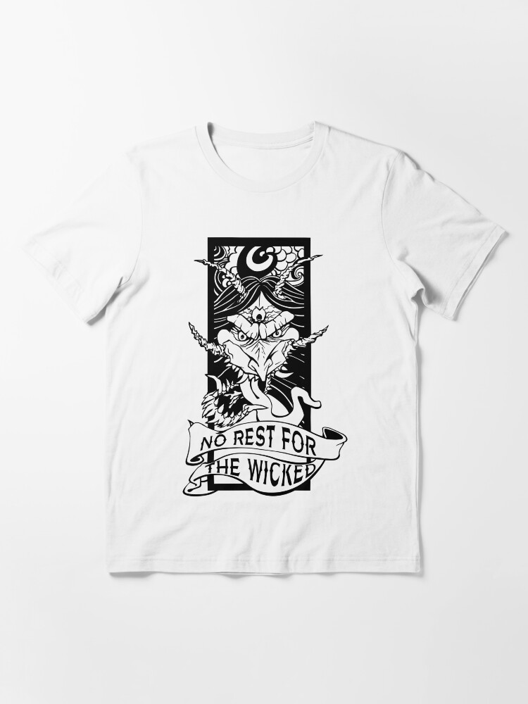 Thumbnail 3 of 7, Essential T-Shirt, No Rest for the Wicked designed and sold by Sojobo.