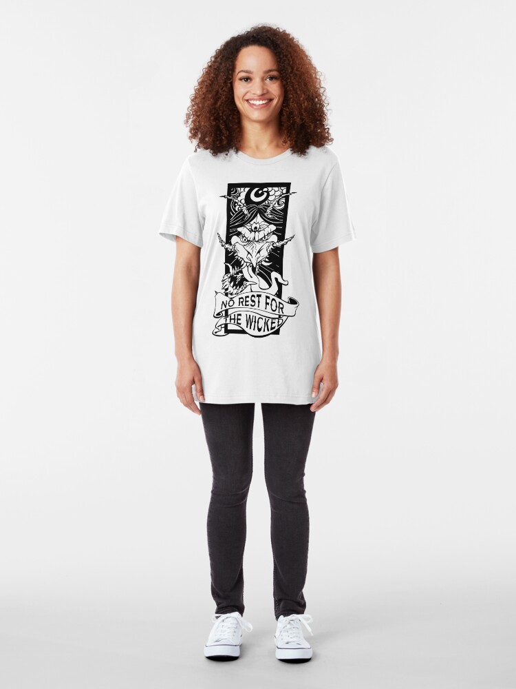 Alternate view of No Rest for the Wicked Slim Fit T-Shirt